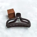 Large elegant matte brown hair claw clip with cutout shark clip design for women styling - 9cm Sycee Style / Matte Dark Coffee