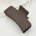 Matte coffee brown large square hair claw clip for women - 8.5cm Solid Square Style / Matte Dark Coffee