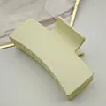 Large pale yellow matte shark hair claw clip for women thick hair styling accessories - 8.5cm Solid Square Style / Matte Cream