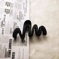 Minimalist matte black wavy zigzag hair claw clip accessory for elegant daily styling - 11cm Wave Style / Matte Black