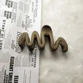Elegant matte wave-shaped hair claw clip in khaki for versatile styling - 11cm Wave Style / Matte Light Coffee