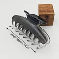 Large grey translucent shark hair claw clip for women, approximately 9.8cm in length - 9.8cm Flat Dragon Bone Style / Gradient