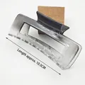Elegant gradient gray rectangular hair claw clip for women, length approx 10.5cm - 10.5cm Square Style / Gradient