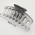 Large gradient grey shark hair claw clip for women, total length approximately 11cm. - 11cm Dragon Bone Style / Gradient