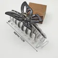 11cm large butterfly hair claw clip with grey gradient design for women - 11cm Butterfly Dragon Bone Style / Gradient