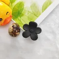 Matte black flower-shaped hair grab clip for elegant minimalist hair styling - 4cm Small Flower Style / Matte Black