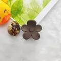 Small matte dark brown flower shaped hair claw clip accessory for women and girls - 4.5cm Small Flower Style / Matte Dark Coffee
