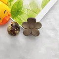 Elegant matte brown flower shaped hair claw clip for women's hairstyle and accessories - 4.5cm Small Flower Style / Matte Light Coffee