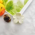 Elegant matte white flower hair claw clip for women's hair styling - 4.5cm Small Flower Style / Matte Cream