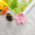 Matte pink flower shaped hair claw clip cute floral mini hair accessories for girls - 4cm Small Flower Style / Matte Pink