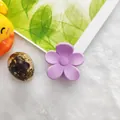 Matte purple five-petal flower hair claw clip, cute floral hair accessory for girls - 4.5cm Small Flower Style / Matte Purple