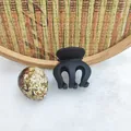 Elegant matte black mini shark hair claw clip for versatile everyday hairstyles - 3.5cm Ponytail Claw Style / Matte Black