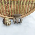 Stylish matte brown plastic hair claw clip accessory for back of head hair styling - 3.5cm Ponytail Claw Style / Matte Light Coffee