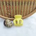 Matte yellow small hair claw clip shark clip elegant hair accessories for women styling - 3.5cm Ponytail Claw Style / Matte Yellow