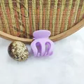 Matte purple mini hair claw clip accessory for side hair styling and decoration - 3.5cm Ponytail Claw Style / Matte Purple