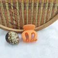 Matte orange mini hair claw clip for women's daily hairstyling accessories - 3.5cm Ponytail Claw Style / Matte Orange