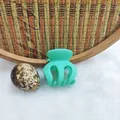 Matte mint green mini octopus hair claw clip for elegant women's daily hair styling - 3.5cm Ponytail Claw Style / Matte Green
