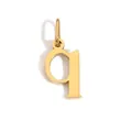 Elegante ciondolo con lettera q minuscola in acciaio inossidabile dorato per gioielli fai da te - Lettera Q