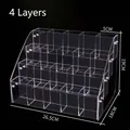 4-tier transparent acrylic pen display stand and stationery desk organizer for retail - 4 Layers 20 Slots (Includes Installation Screwdriver)