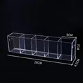 Five compartment clear acrylic desktop storage organizer for office pens and tools - 1 Layer 5 Slots (Includes Installation Screwdriver)