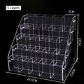 Clear acrylic 5-tier tiered display stand for pens and retail stationery organization - 5 Layers 25 Slots (Includes Installation Screwdriver)