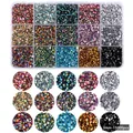 3mm resin flatback rhinestone kit with 15 colors and 15000 pieces for DIY craft - 15-Grid Jelly AB Mixed Color Style (SZZ008-6)