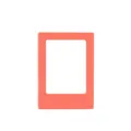 Minimalist 3-inch coral magnetic Polaroid photo frame for creative DIY table display - 3 Inch / Coral Orange