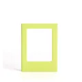 Vibrant lime green 3-inch magnetic photo frame for Instax mini photos on white background - 3 Inch / Light Tan Green