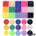 15 colors jelly AB resin flatback rhinestones set with storage box 3mm 15000pcs nail art - 15-Grid Jelly AB Mixed Color Style (SZZ008-2)