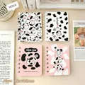 Mini A7 spiral notebook with cute cow patterns, 80 sheets, size 82x105mm, portable diary - Milk Cow Bobo / A7
