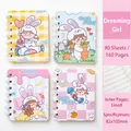 Cute A7 mini spiral notebook with cartoon girl design featuring 80 sheets 160 ruled pages - Dream Girl / A7