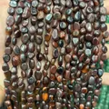 Natural brownish irregular chip stone beads 6-8mm for DIY jewelry making and necklaces - 6-8mm (38cm Strand) / Red Tiger Eye
