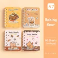 A7 mini spiral notebook set with Bake Bears cartoon design, 80 sheets 160 pages - Bake Bear / A7
