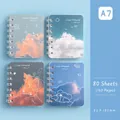 A7 mini spiral notebooks 80 sheets pocket notepad with cute cloud design set of 4 - Collecting Clouds / A7