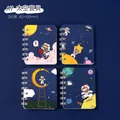 Set of 4 A7 space-themed spiral notebooks featuring cute astronaut cartoon illustrations - Space Baby / A7