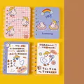 Kawaii cartoon duck A7 spiral mini notebooks, pocket size 80 sheets, assorted set of 4 - Go Duck Go/Cheering Duck / A7