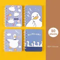 Cute cartoon duck themed A7 pocket spiral notebook set with 80 sheets of paper - Go Duck / A7