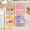 Portable A7 mini spiral notebook featuring cute cartoon animal designs, 80 sheets - Let's Play Hide and Seek / A7