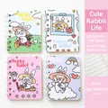 A7 mini spiral notebook set featuring cute cartoon rabbit designs and ruled inner pages - Cute Rabbit Life / A7