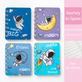 Set of 4 cute A7 spiral notebooks with astronaut space themes for school students - Space Travel / A7
