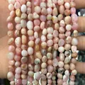 6-8mm natural pink irregular tumbled stone beads for DIY jewelry making accessories - 6-8mm (38cm Strand) / Pink Opal