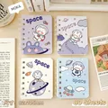 A7 mini spiral pocket notebook with cute space rabbit designs, 80 sheets, 82x105mm. - Space Rabbit / A7