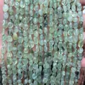 6-8mm natural irregular green prehnite stone beads for DIY jewelry making - 6-8mm (38cm Strand) / Prehnite