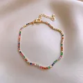 Verstellbares vergoldetes Regenbogen-Tennisarmband mit mehrfarbigen Zirkonia-Steinen - Regenbogen Zirkonia (74) / Gold-Mehrfarbig