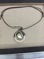 Handmade ethnic style retro necklace featuring a bird pendant and hemp rope wrap - Ring Teardrop Bird Necklace