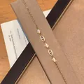 Bracciale placcato oro con maglie in zircone e intarsi in madreperla per donne eleganti - Bracciale Stile Naso di Maiale (2#) / Oro