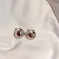 Eleganti orecchini a clip ovali in metallo argentato minimalista per orecchie non forate - Clip per Orecchio Spessa a Goccia Ovale (2#) / Argento