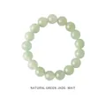 Bracciale in giada verde naturale di alta qualità con pietre tonde lisce e stile minimalista. - Stile Minimalista Giada Verde Naturale (Bracciale 47#) / 10mm (Con squisita confezione regalo) / Verde