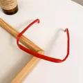 Levendige rode vierkante golvende haarband minimalistische haaraccessoire voor dagelijks - Rood