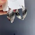 Minimalist silver multi-strand twisted hoop earrings for elegant women's fashion - Multi-layer Intertwined Style (2#) / 925 Silver Needle / Silver
